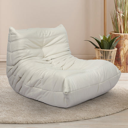 Levede Floor Chair Caterpillar Sofa Beige-1886651031635496967