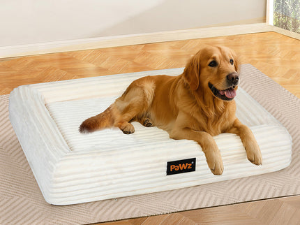 Pawz XXL Size Orthopedic Dog Bed with Corduroy Removable Cover Waterproof Washable Beige-1954802490021122055