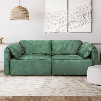 Levede Sofa Floor Couch 3-Seater Leathaire-1973193446344757255