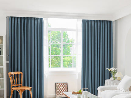 Marlow 2XBlockout Curtains Chenille 180x250 Blue CD1016-180x250-DG-1910113279980736519