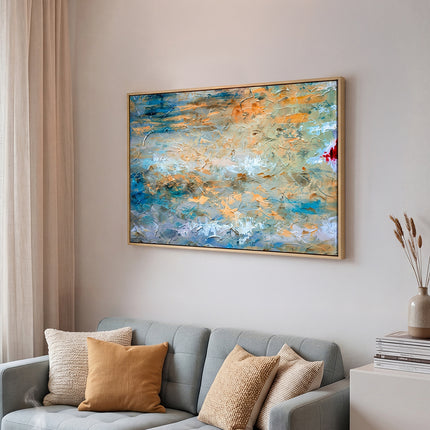 Yezi Modern Canvas Wall Art Large Framed Abstract Painting Decor 70x100cm-2061251858118348807