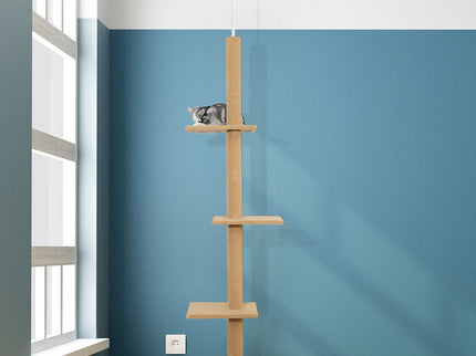 PaWz Cat Tree Tower Scratching Post Beige-1864184511294738439
