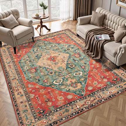 Marlow Floor Rug Vintage Polyester Washable Area Rugs-2029387291318947847