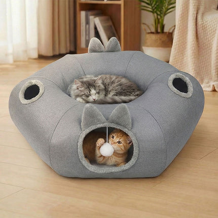 Pawz Large Cat Tunnel Bed Multi-Functional Toy Interactive Pet Playhouse Indoor-2029334096957804551