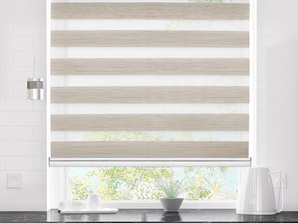 Marlow Blackout Zebra Roller Blind Curtains 120x210 Beige-1910113277581594631