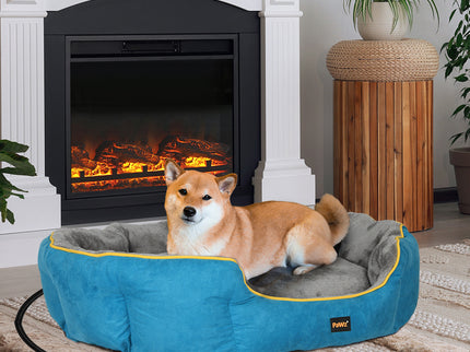 PaWz Electric Pet Heater Bed Heated M Blue Medium-1864184526775914503