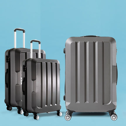 Slimbridge 20"24"28" 3PC Luggage Sets Dark Grey-1975420478650716167