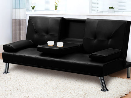 Levede Sofa Bed Adjustable Recliner Black-1942353104288747527