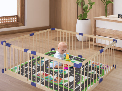 BoPeep Kids Playpen Wooden Baby Safety Medium-1910113157112795143