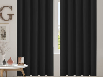 2x Blockout Curtains Panels 3 Layers Black-1910113270224785414
