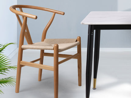 Levede 2x Dining Chairs Wooden Hans Clear-1942353395436359687