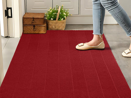 Marlow Extra Large Floor Rug Non Slip 90cm x 305cm Red-1910112285414789127