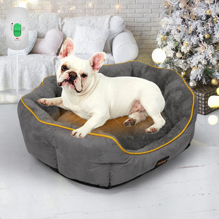 PaWz Electric Pet Heater Bed Heated S Grey Small-1973193656890429447