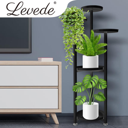 Levede Plant Stand Outdoor Indoor Flower Black Large-1973193773248811014