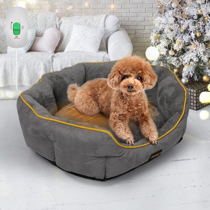 PaWz Electric Pet Heater Bed Heated M Grey Medium-1954802543565606919