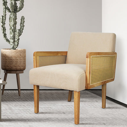 Levede Rattan Lounge Armchair-1975420378419433479