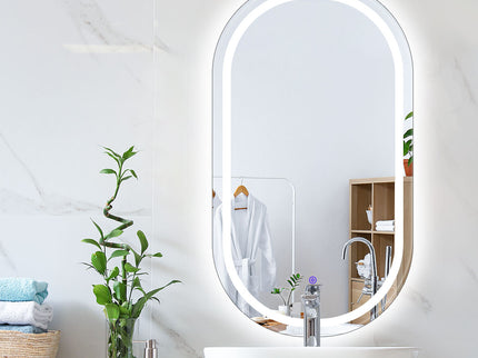 EMITTO LED Wall Mirror Oval Anti-fog 50x75cm-1910112984999530503