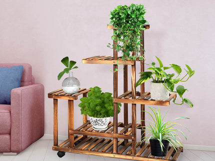 Levede 5-Tier Plant Stand Wood Wooden-1864184731810271239