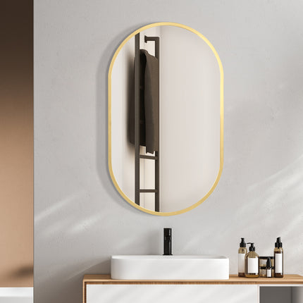 Yezi Wall Mirror Bathroom Decor Vanity Gold-1954803006977478663