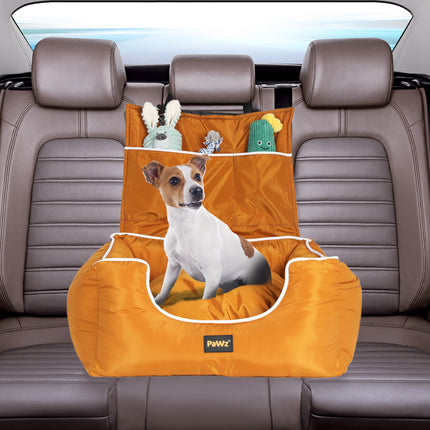 PaWz Pet Car Seat Travel Safety Carrier Orange-1973193678180716550