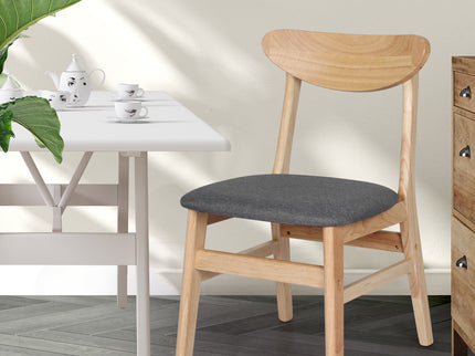 Levede 2xDining Chairs Kitchen Chair Nature Clear 2Pack-1942353399701966855