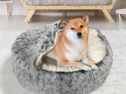 PaWz Pet Dog Calming Bed Warm Soft Plush L Large-1864184528449441799