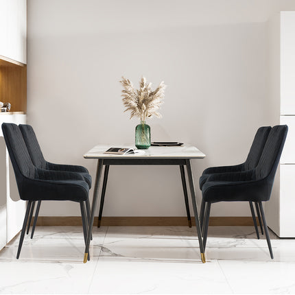 Dining Chairs x 4 Padded Seat Soft Velvet-1975420363932307463