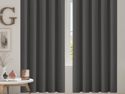 2x Blockout Curtains Panels 3 Layers Charcoal-1942353382178164742