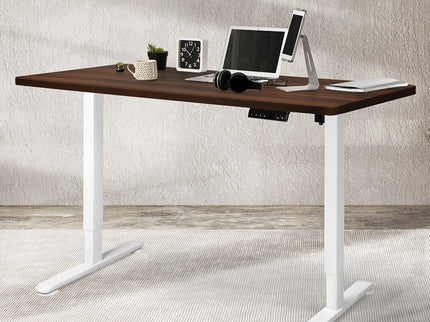 Levede Motorised Standing Desk Adjustable 140cm Walnut 1000x 1MM-1942353113654628359