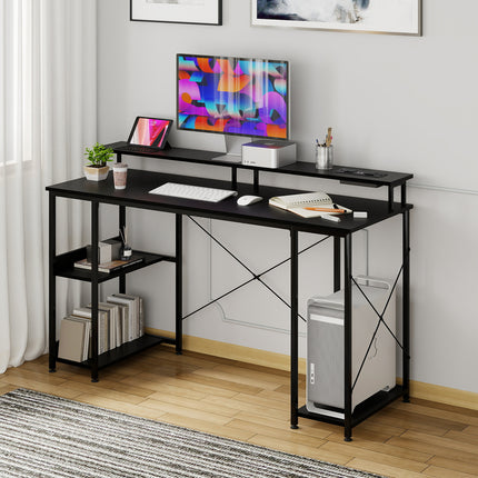 Levede Gaming Desk Computer Table Monitor Shelf 140cm-2011971108202483719