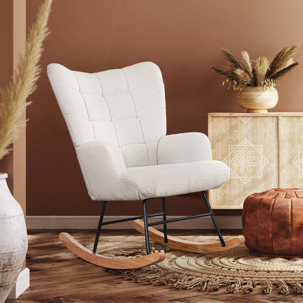 Levede Fleece Rocking Chair-1954802379476045831