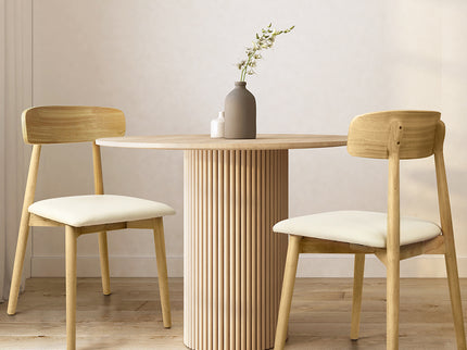 Levede 2x Dining Chairs Kitchen Chair Natural-1942353412645588999