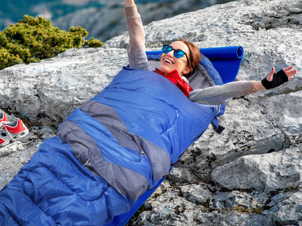Mountview Single Sleeping Bag Bags Outdoor Blue-1894516814176718855