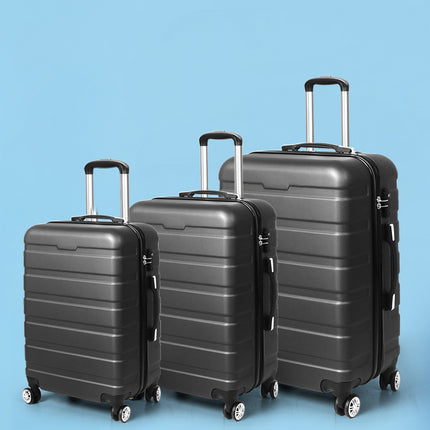 Slimbridge 3PC Luggage sets Suitcase Dark Grey-1973193942438645767