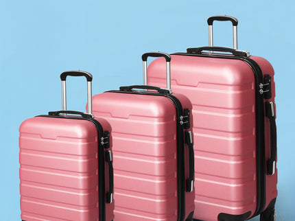 Slimbridge 3PC Luggage sets Suitcase Rose Gold-1864184368424161287