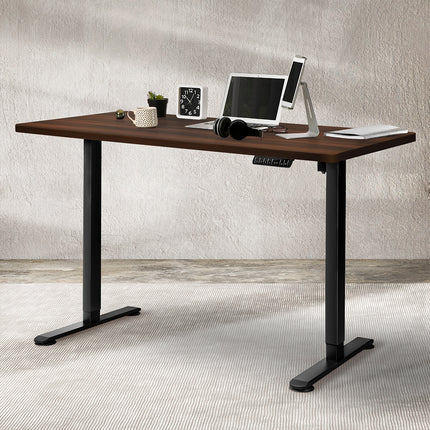 Levede Motorised Standing Desk Adjustable 140cm Walnut 1000x 1MM-1975420506433785863
