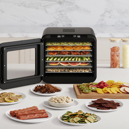 Spector 6 Trays Food Dehydrator Fruit Dehydrators Black-2050056904671105031