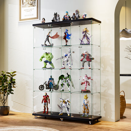 Stacked 169cm Tall Glass Display Cabinet 4 Tier-1973193459460345863