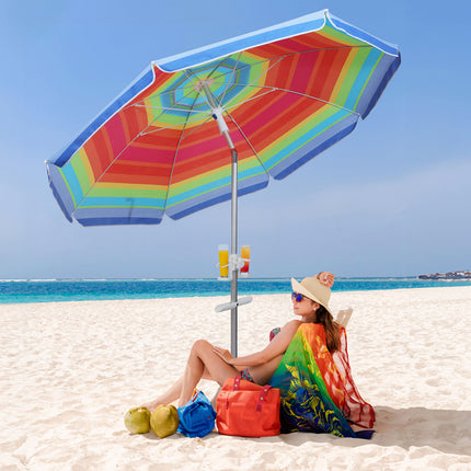 Mountview 2.2M Outdoor Beach Umbrellas Sand Colorful-1973193500015071239