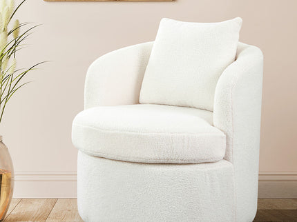 Levede Fleece Swivel Chair-1910112200782123015