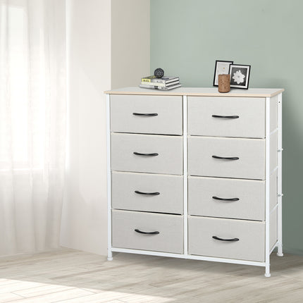 Levede Storage Cabinet Tower Chest Beige-1973194072663396358
