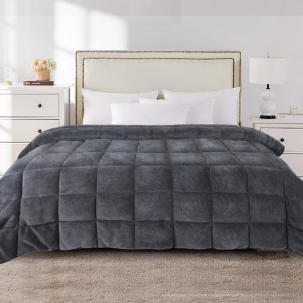 DreamZ Quilt Doona Comforter Blanket Grey Queen-1973193699919794183