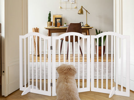 PaWz Wooden Pet Gate Dog Fence Safety White-1864184532694077447