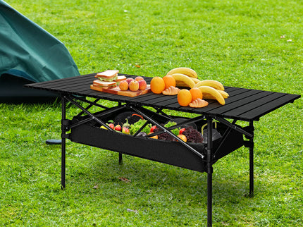 Levede Folding Camping Table Portable Black-1864184458035466247