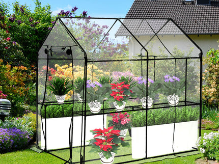 Levede 2 Tier Walk In Greenhouse Garden-1864184715028860934