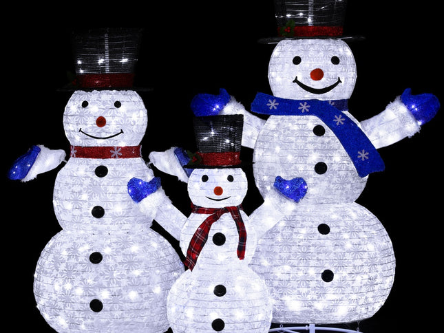 3 PCS Christmas Lights 330 LED Fairy Light Snowman Decorations Jingle Jollys