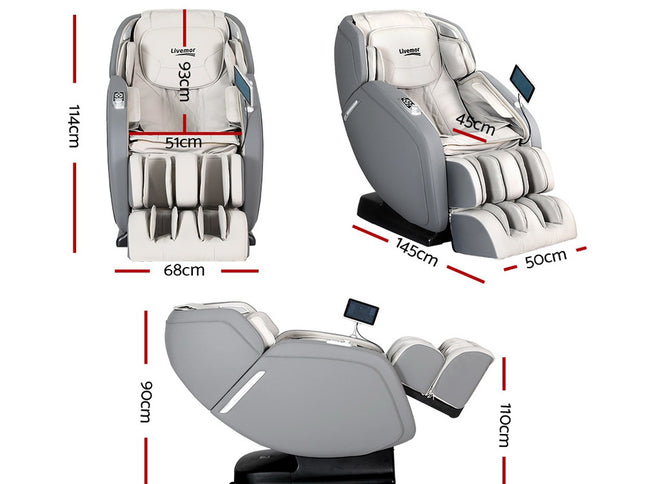 Livemor 4D Massage Chair Electric Recliner Home Massager Gary