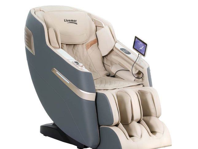 Livemor 4D Massage Chair Electric Recliner Home Massager Gray Sina