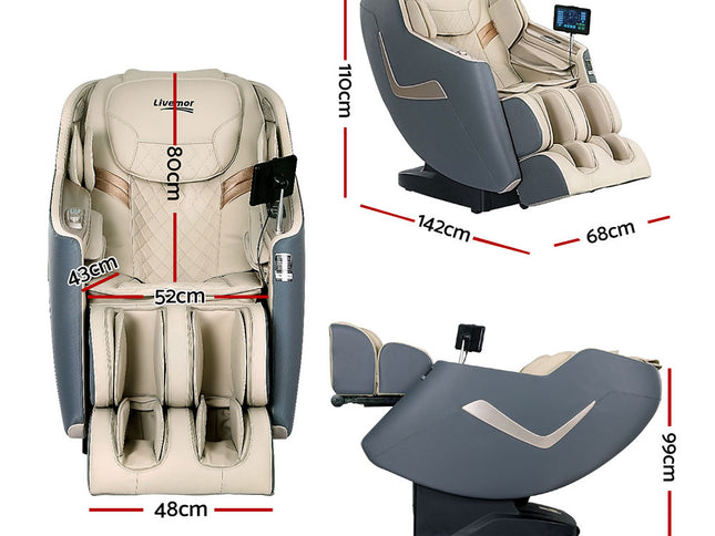 Livemor Massage Chair Electric Recliner Home Massager 3D Opal