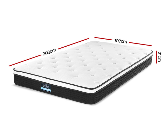 Giselle Bedding 21cm Mattress Euro Top King Single